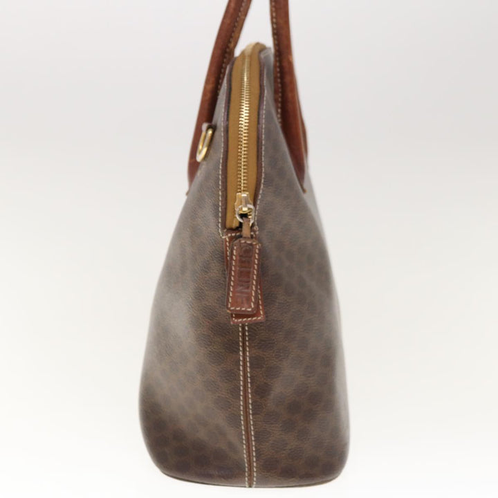 Celine Macadam Canvas Hand Bag PVC Brown Auth fm3172