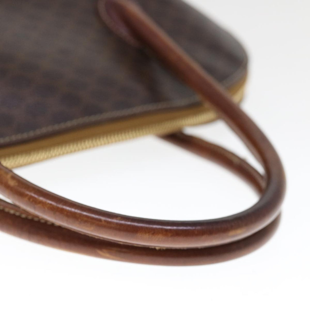 Celine Macadam Canvas Hand Bag PVC Brown Auth fm3172