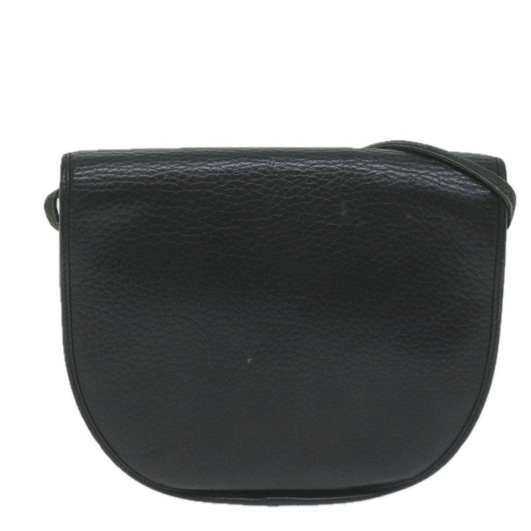 CHRISTIAN Top quality Dior Shoulder Bag Leather Black Auth fm3173