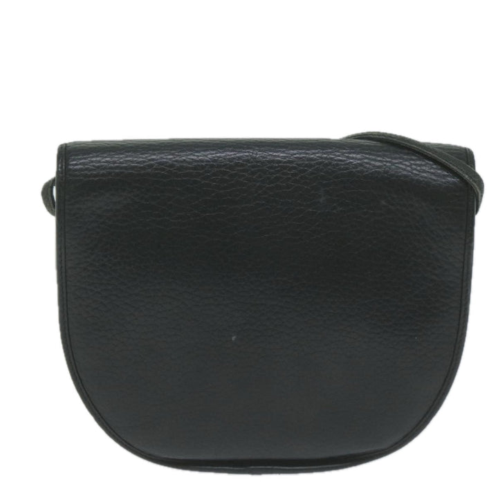 CHRISTIAN Top quality Dior Shoulder Bag Leather Black Auth fm3173