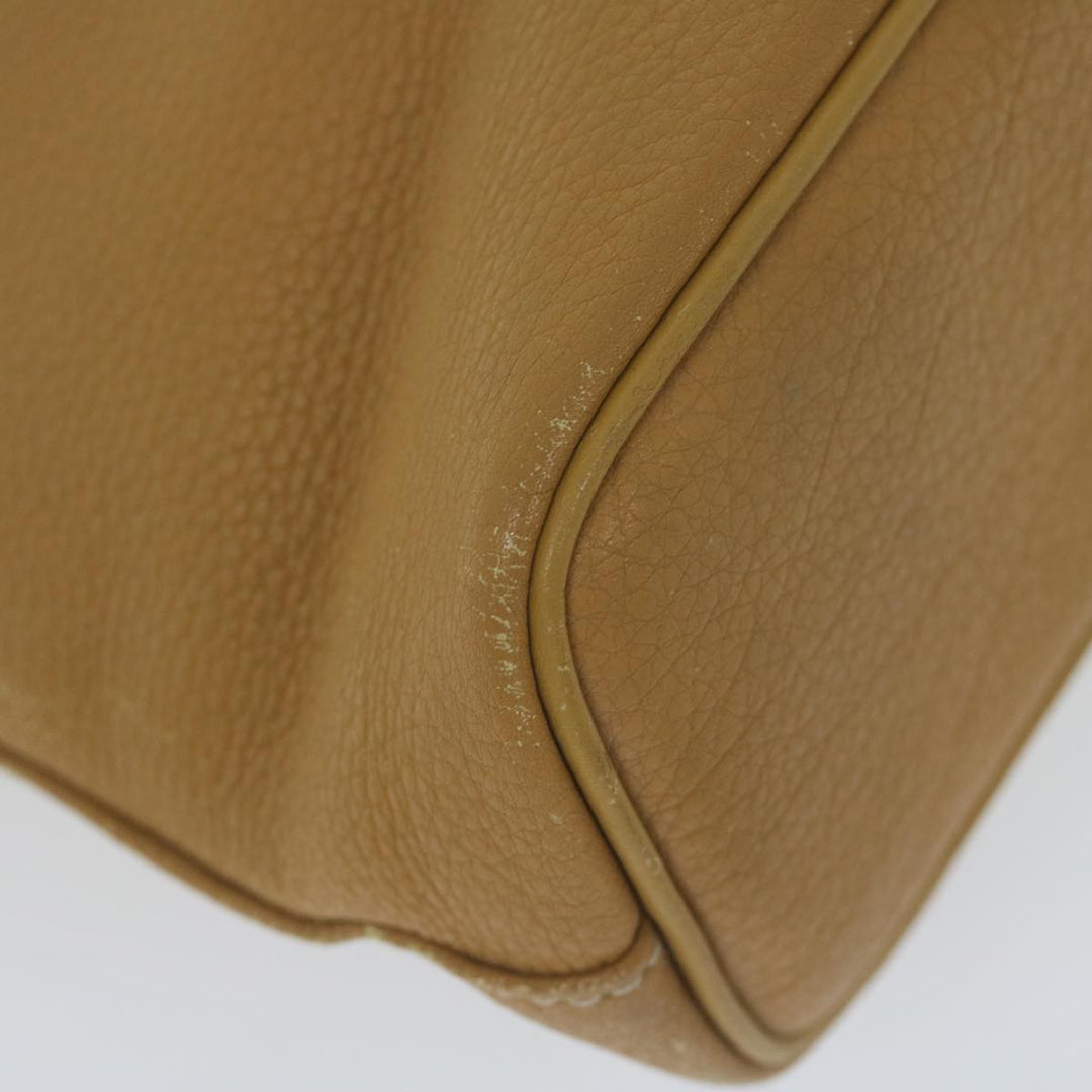 BurberrySs Tote Bag Leather Beige Auth fm3177