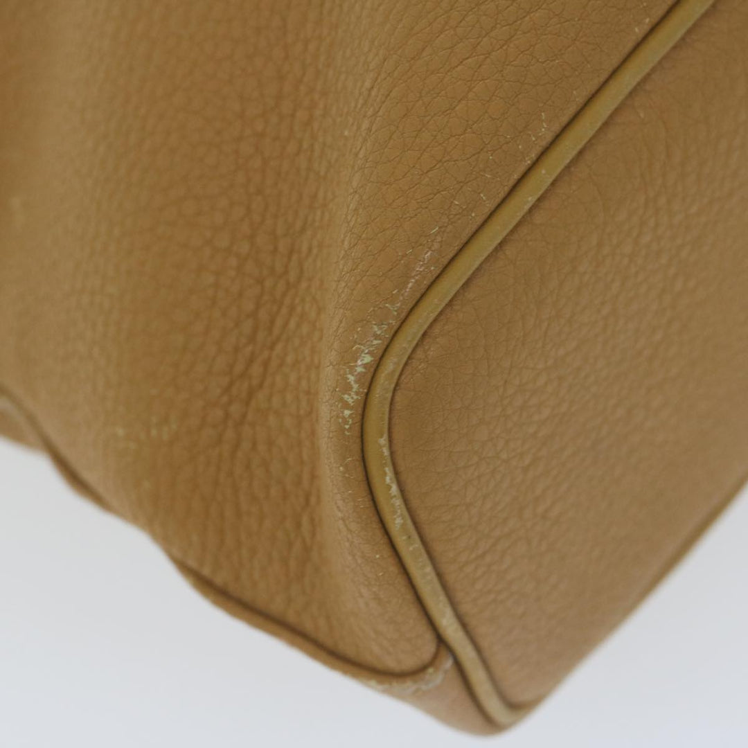 BurberrySs Tote Bag Leather Beige Auth fm3177