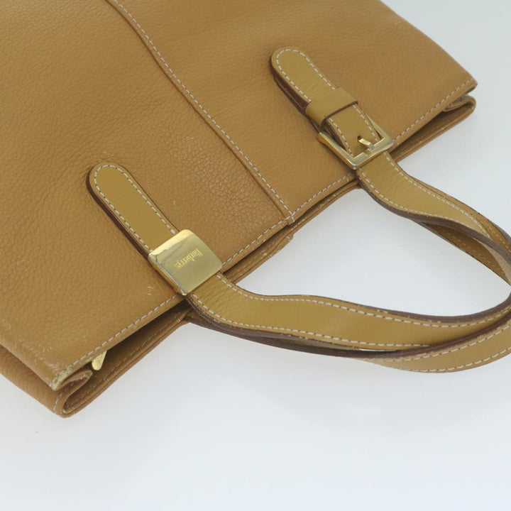 BurberrySs Tote Bag Leather Beige Auth fm3177