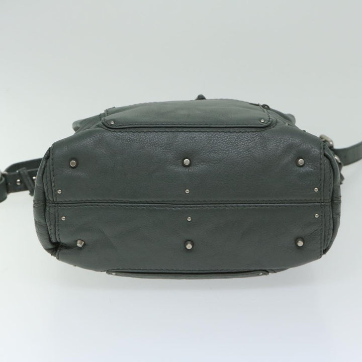 Chloe Paddington Shoulder Bag Leather Gray 03 06 53 fm3248