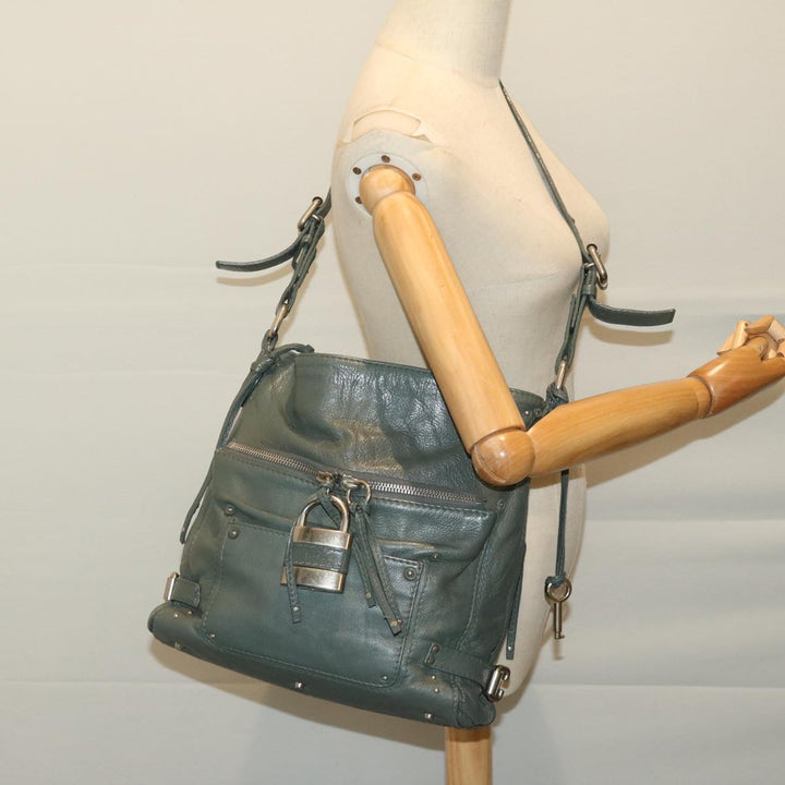 Chloe Paddington Shoulder Bag Leather Gray 03 06 53 fm3248