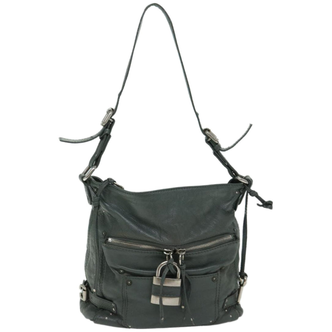 Chloe Paddington Shoulder Bag Leather Gray 03 06 53 fm3248