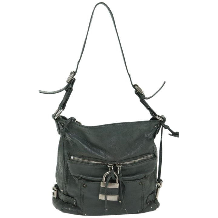 Chloe Paddington Shoulder Bag Leather Gray 03 06 53 fm3248