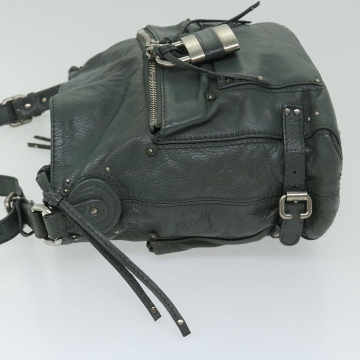 Chloe Paddington Shoulder Bag Leather Gray 03 06 53 fm3248