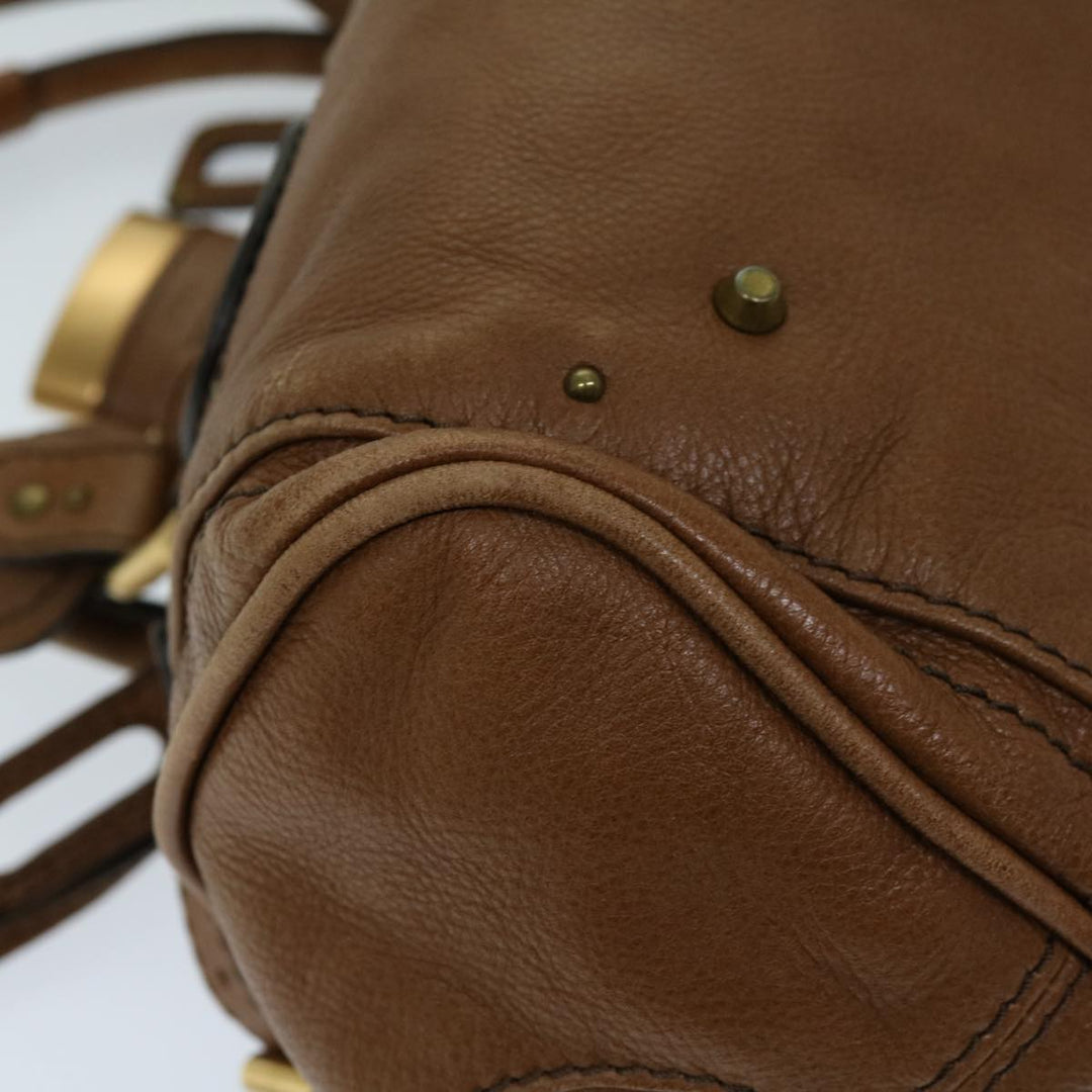 Chloe Paddington Shoulder Bag Leather Brown fm3277