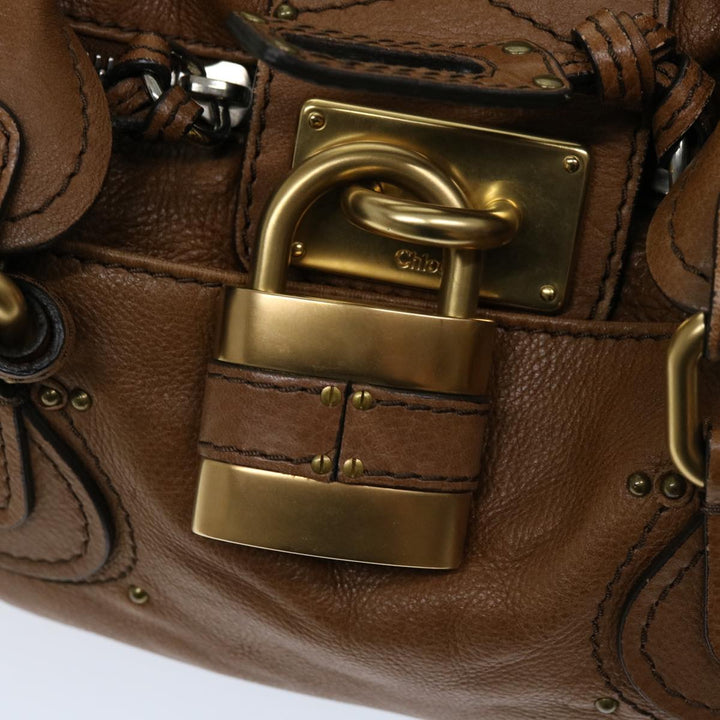Chloe Paddington Shoulder Bag Leather Brown fm3277