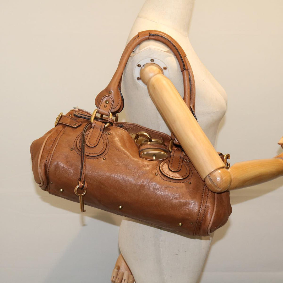 Chloe Paddington Shoulder Bag Leather Brown fm3277