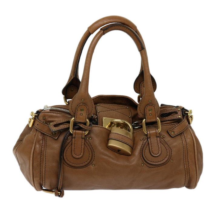 Chloe Paddington Shoulder Bag Leather Brown fm3277