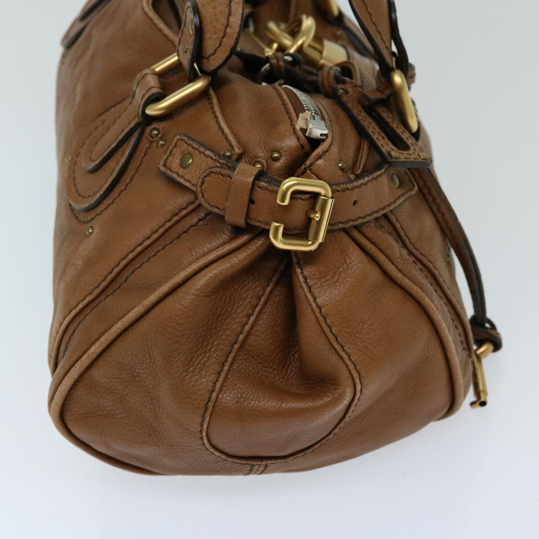 Chloe Paddington Shoulder Bag Leather Brown fm3277