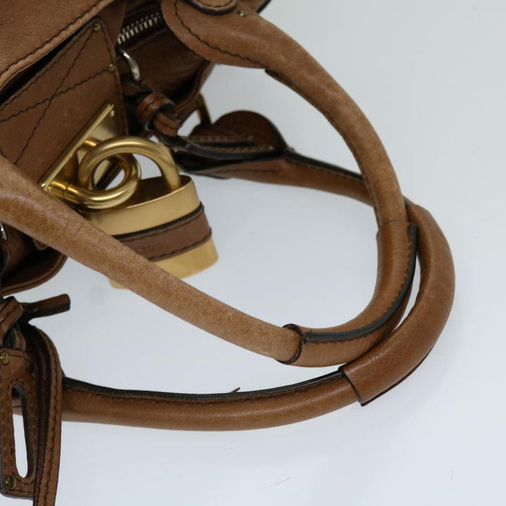 Chloe Paddington Shoulder Bag Leather Brown fm3277