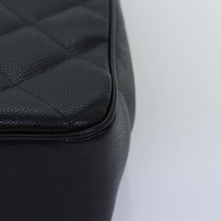 Chanel Big Matelasse Chain Shoulder Bag Caviar Skin Black CC Auth fm3373A