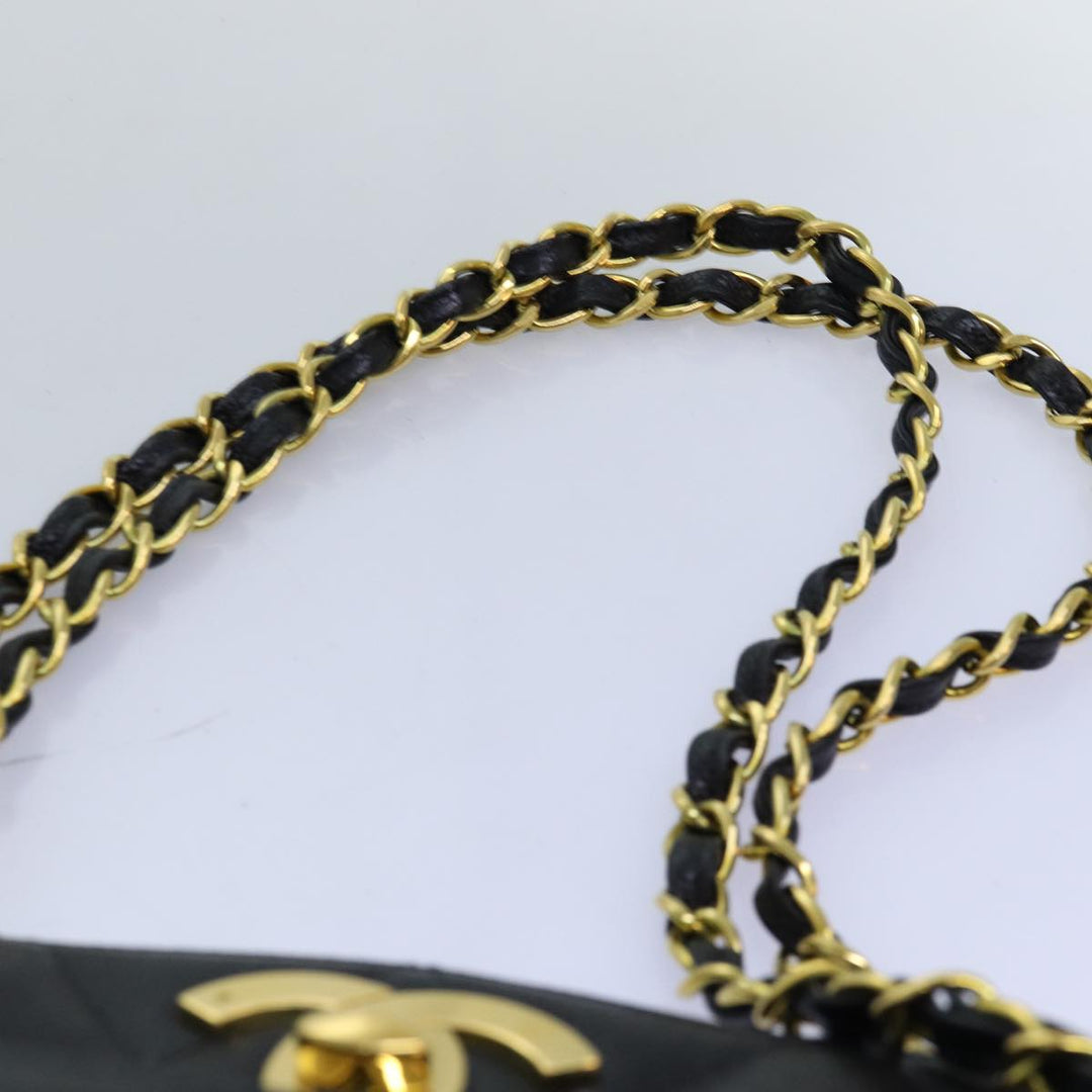 Chanel Big Matelasse Chain Shoulder Bag Caviar Skin Black CC Auth fm3373A