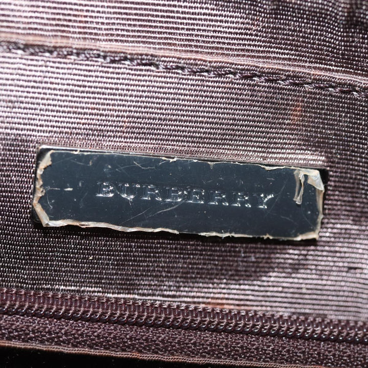 Burberry Nova Check Hand Bag Canvas Beige Auth fm3415