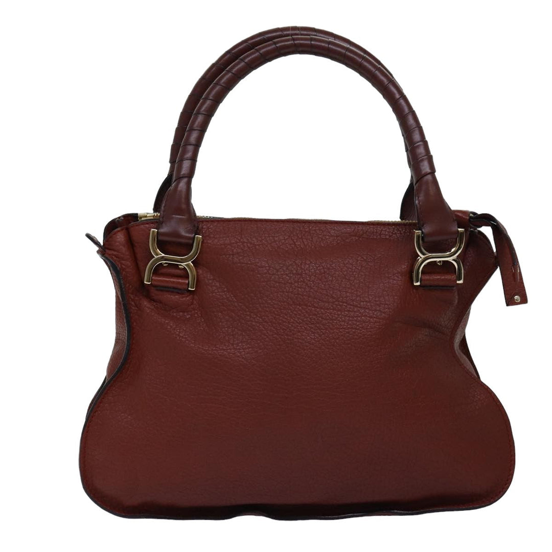 Chloe Mercy Shoulder Bag Leather 2way Brown fm3462