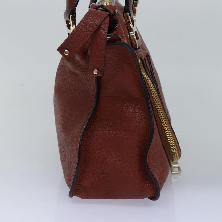 Chloe Mercy Shoulder Bag Leather 2way Brown fm3462