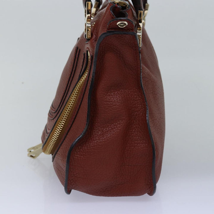 Chloe Mercy Shoulder Bag Leather 2way Brown fm3462