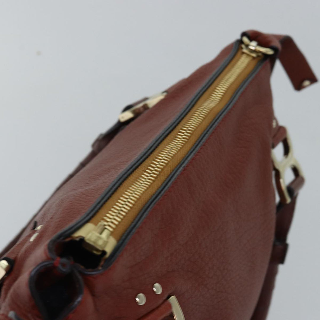 Chloe Mercy Shoulder Bag Leather 2way Brown fm3462