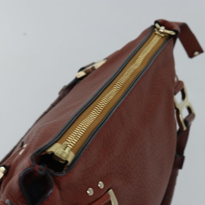 Chloe Mercy Shoulder Bag Leather 2way Brown fm3462