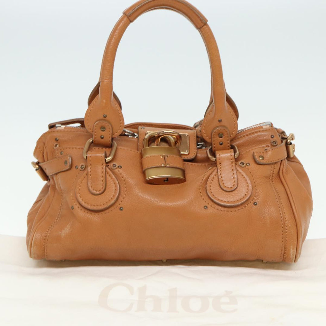 Chloe Paddington Hand Bag Leather Brown fm3527