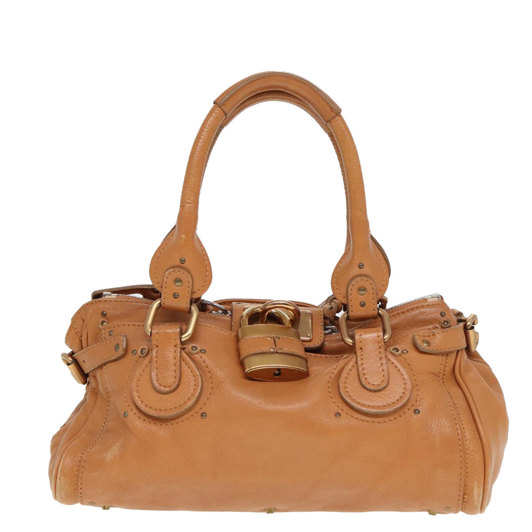 Chloe Paddington Hand Bag Leather Brown fm3527