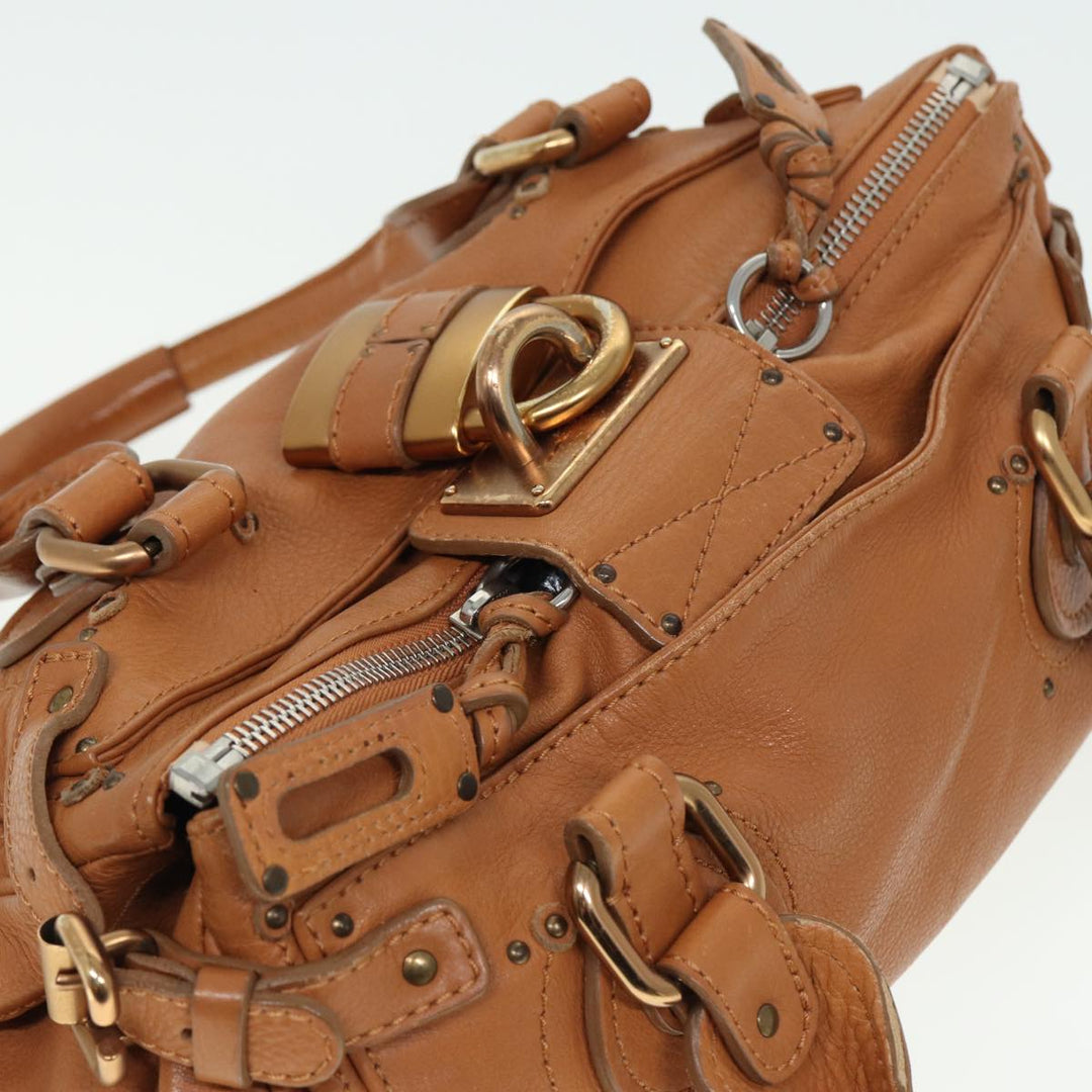 Chloe Paddington Hand Bag Leather Brown fm3527