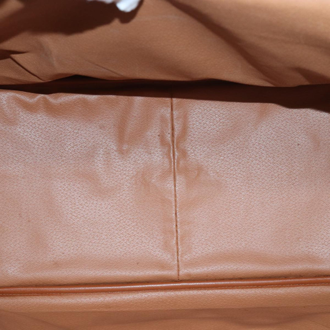 Celine Macadam Canvas Boston Bag PVC Leather Brown Auth fm3560