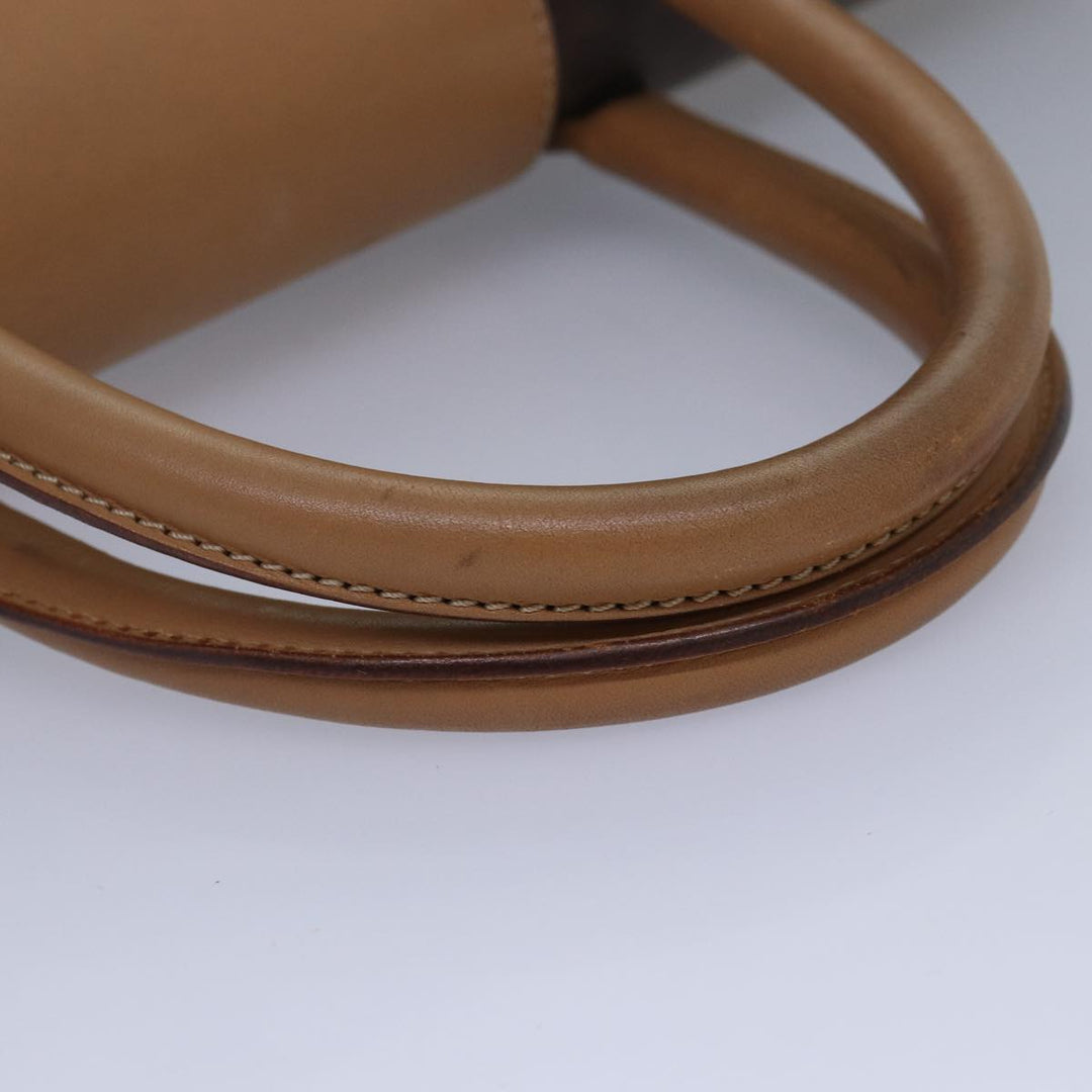 Celine Macadam Canvas Boston Bag PVC Leather Brown Auth fm3560