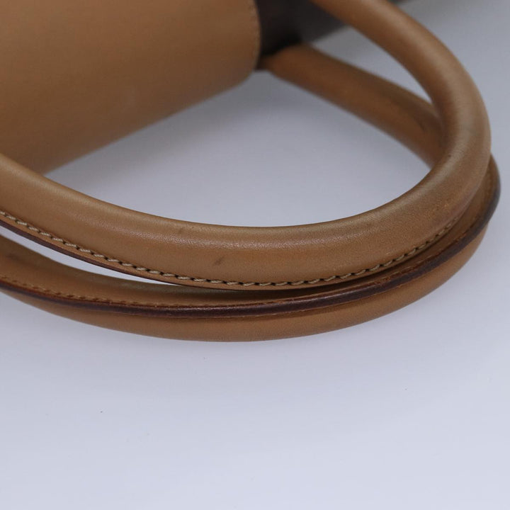 Celine Macadam Canvas Boston Bag PVC Leather Brown Auth fm3560