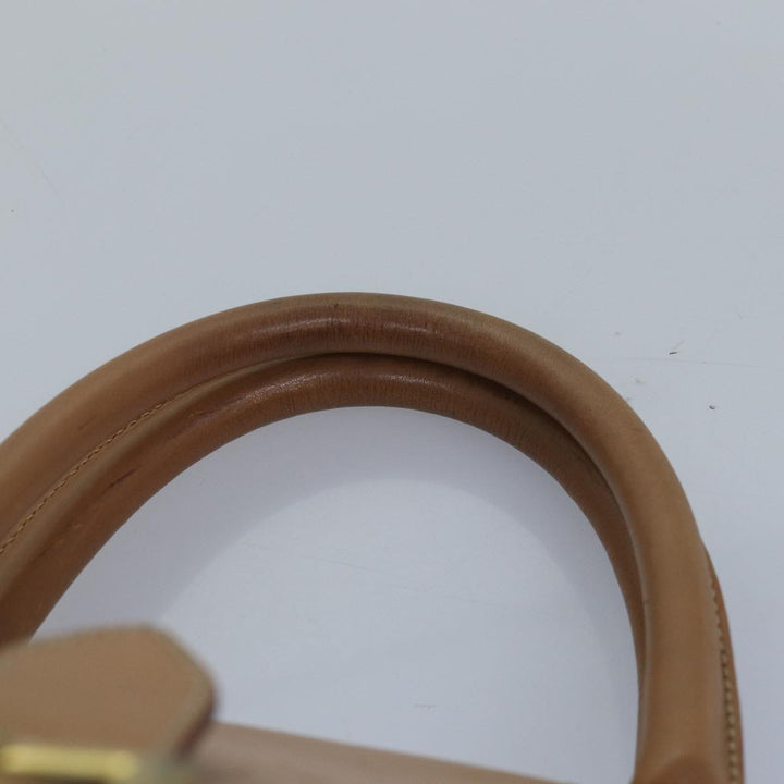 Celine Macadam Canvas Boston Bag PVC Leather Brown Auth fm3560