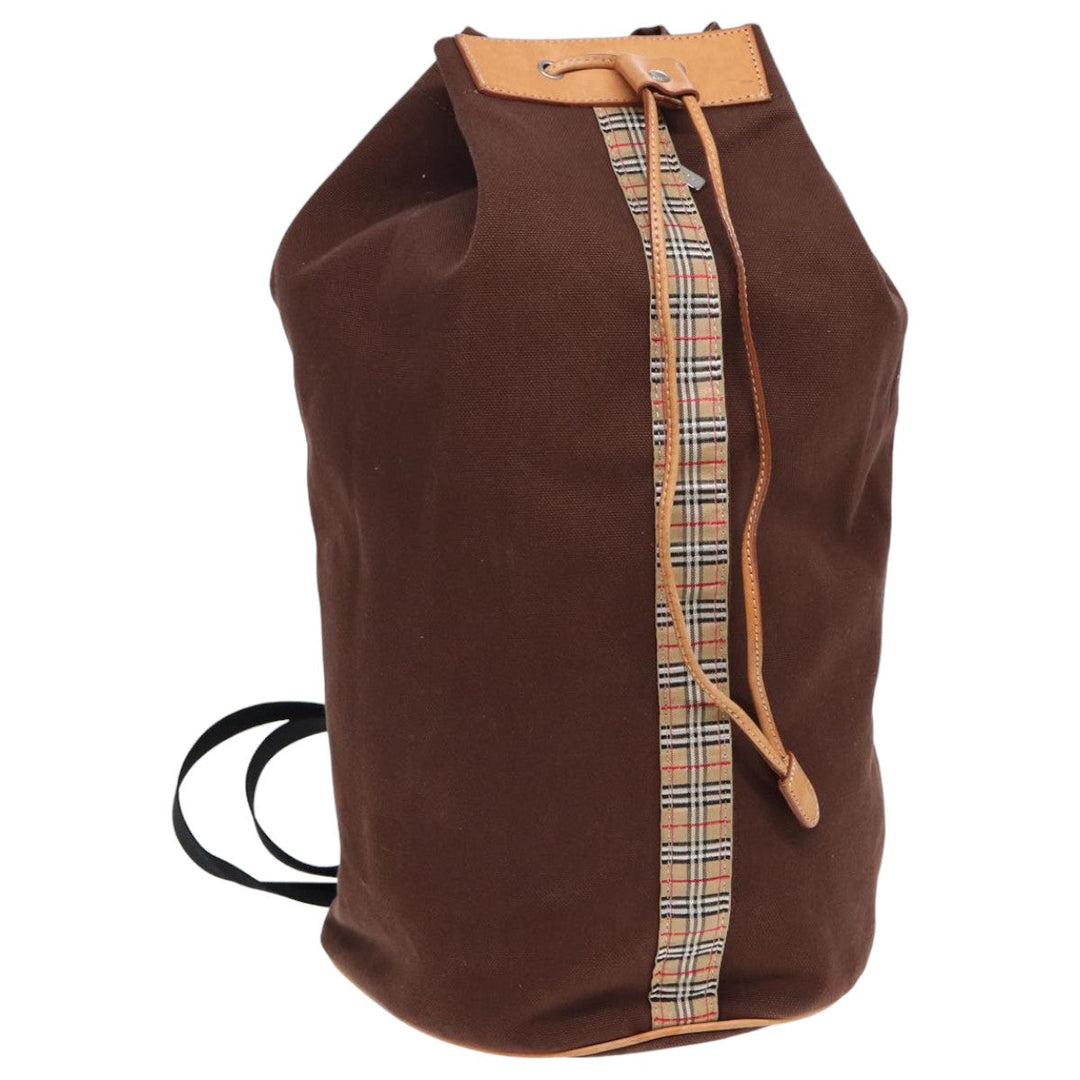 BurberrySs Nova Check Shoulder Bag Canvas Brown Auth fm3618