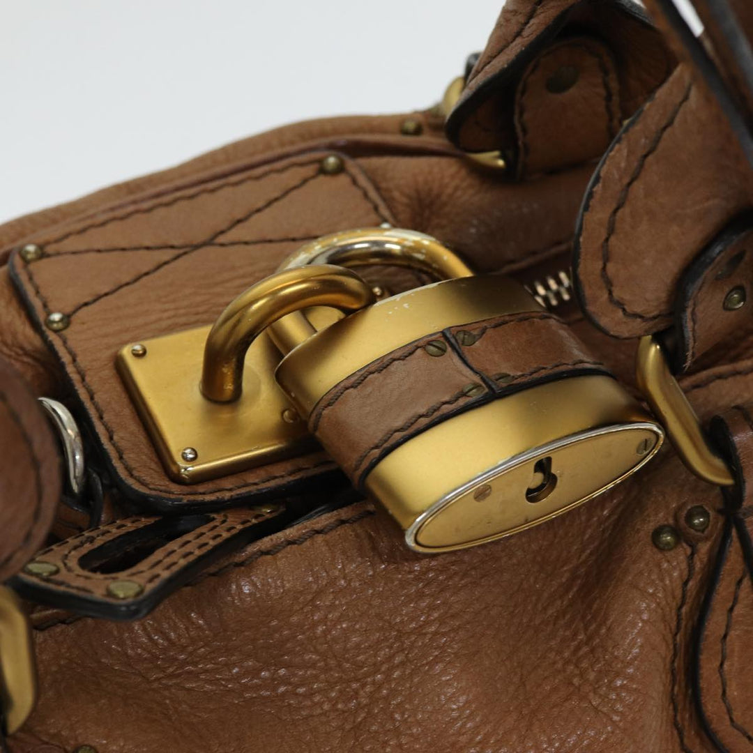Chloe Paddington Hand Bag Leather Brown fm3642