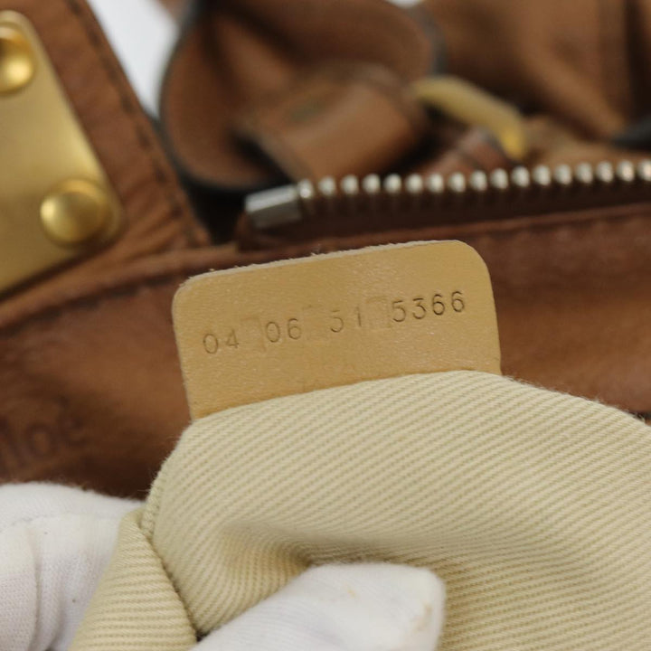 Chloe Paddington Hand Bag Leather Brown fm3642