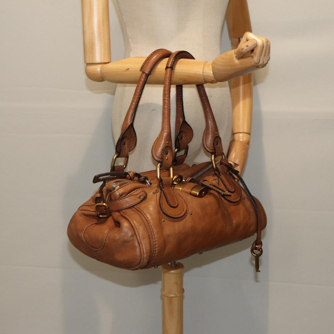 Chloe Paddington Hand Bag Leather Brown fm3642