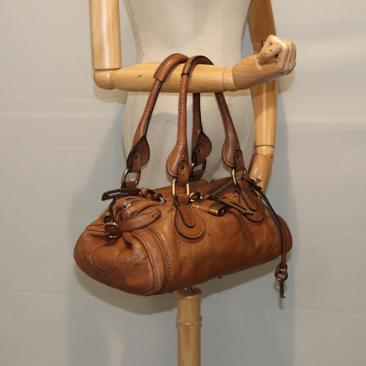 Chloe Paddington Hand Bag Leather Brown fm3642
