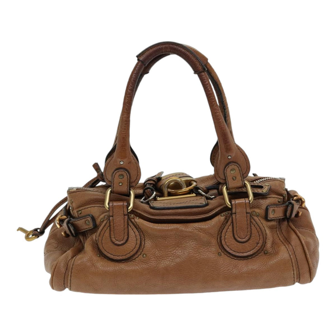 Chloe Paddington Hand Bag Leather Brown fm3642