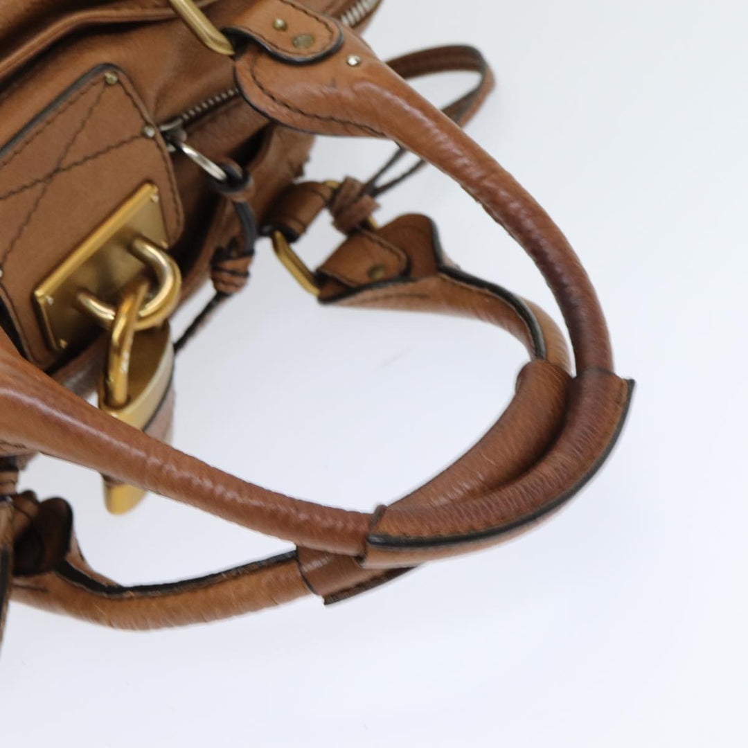 Chloe Paddington Hand Bag Leather Brown fm3642