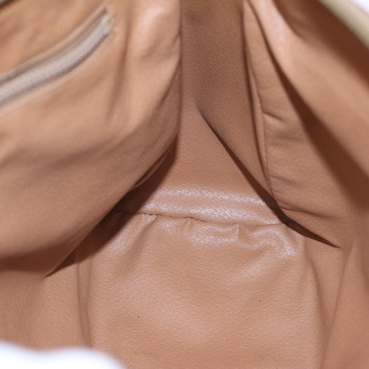 Celine Macadam Canvas Boston Bag PVC Leather Brown Auth fm3647