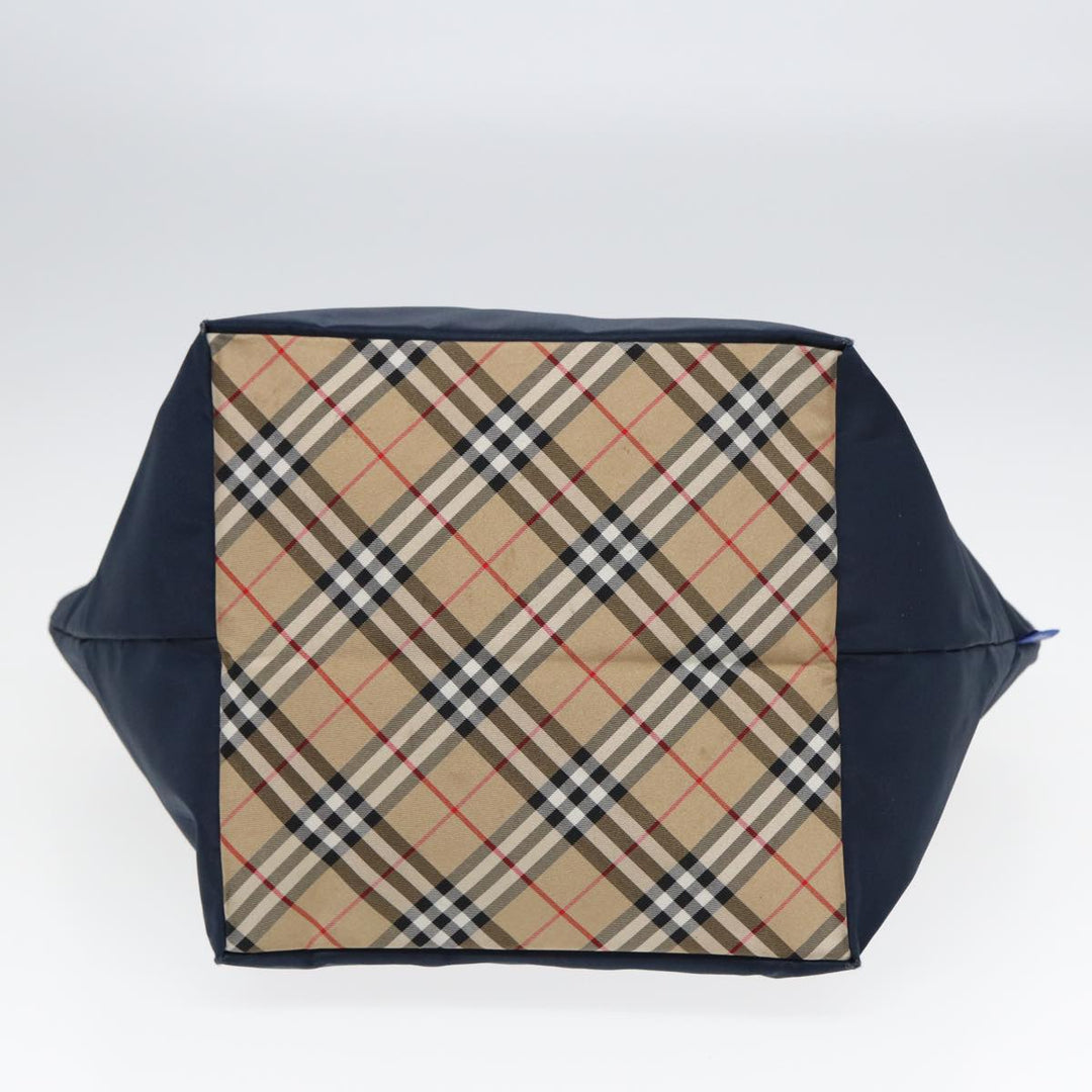 BurberrySs Nova Check Blue Label Tote Bag Nylon Navy Auth fm3650