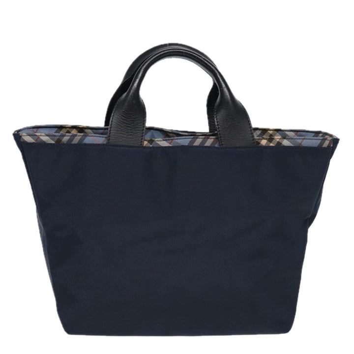 Burberry Nova Check Hand Bag Nylon Navy Auth fm3652