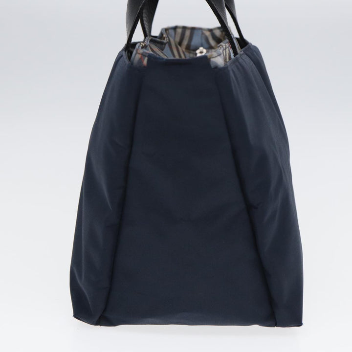 Burberry Nova Check Hand Bag Nylon Navy Auth fm3652
