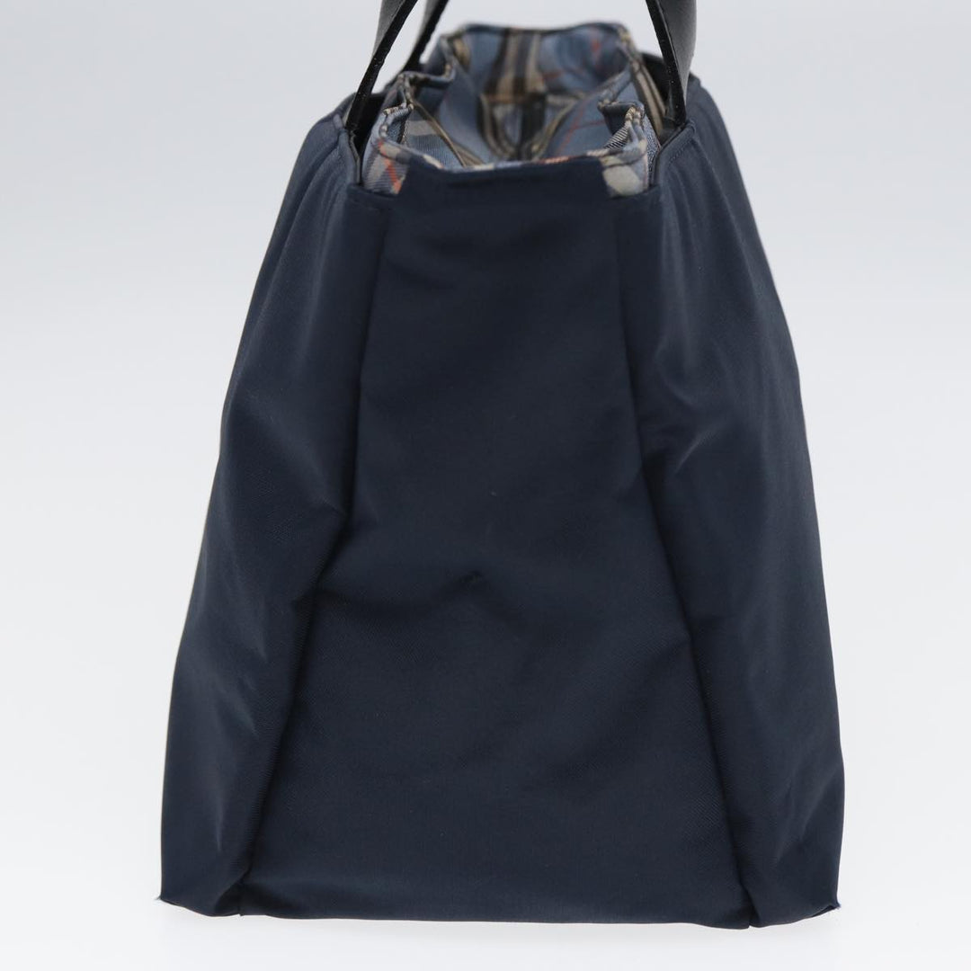 Burberry Nova Check Hand Bag Nylon Navy Auth fm3652