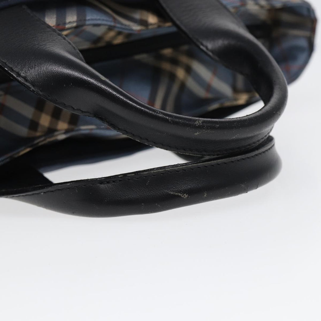 Burberry Nova Check Hand Bag Nylon Navy Auth fm3652