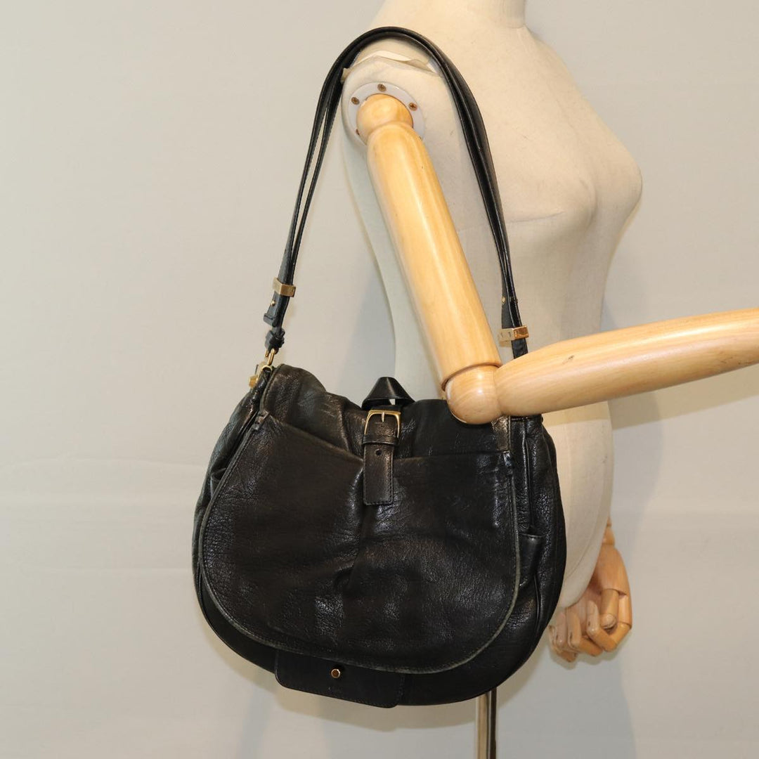 Chloe Shoulder Bag Leather Black fm3654