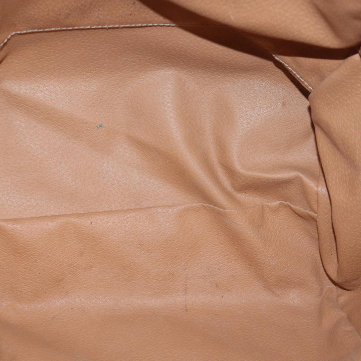 Celine Macadam Canvas Tote Bag PVC Leather Brown Auth fm3671