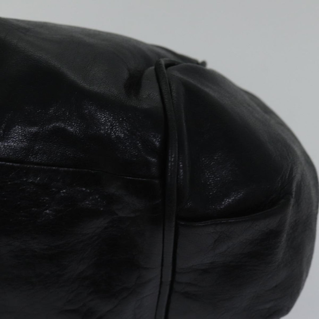 Chloe Etel Hand Bag Leather 2way Black Gold fm3754