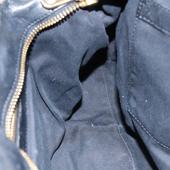 Chloe Etel Hand Bag Leather 2way Black Gold fm3754